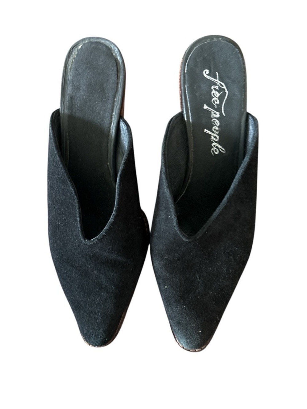Free‎ People Anya Suede Mules Black Size 8